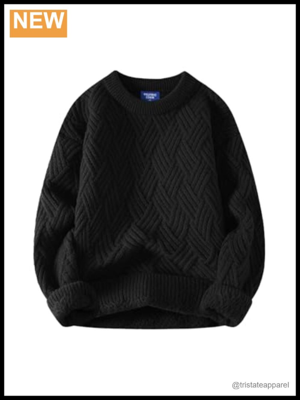 Vintage Oversized Cable Knit Crewneck Pullover Sweater